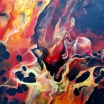 Zbliżenie na detale obrazu Fire No 1