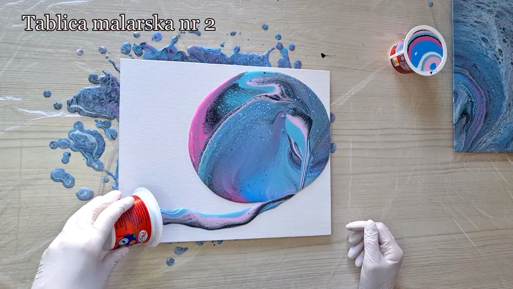 czy można wylewać obrazy na tablicach malarskich - tablica nr 2 wylewanie