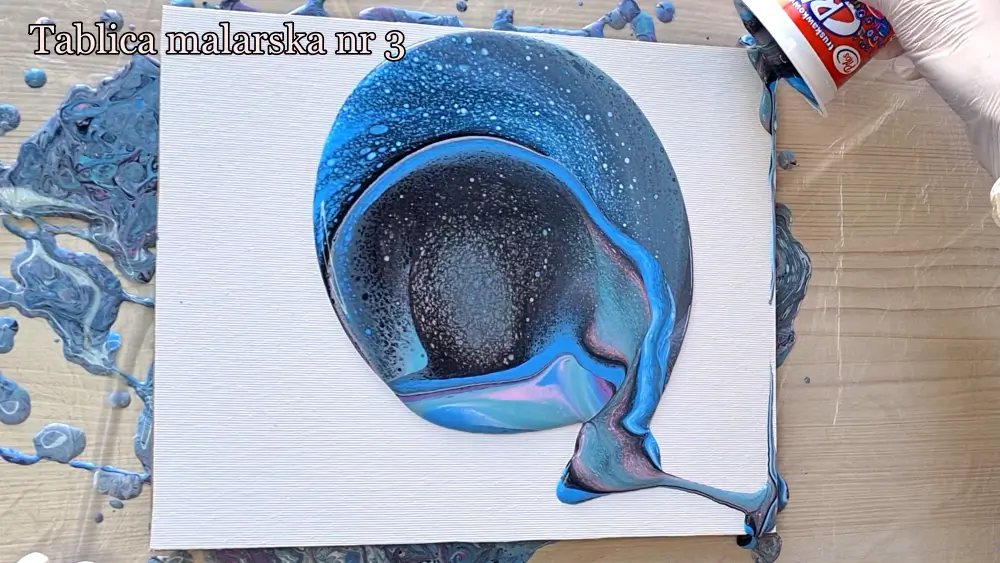 czy można wylewać obrazy na tablicach malarskich - tablica nr 3 wylewanie
